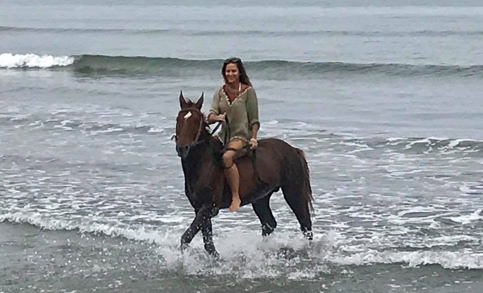 Horse riding on the beach